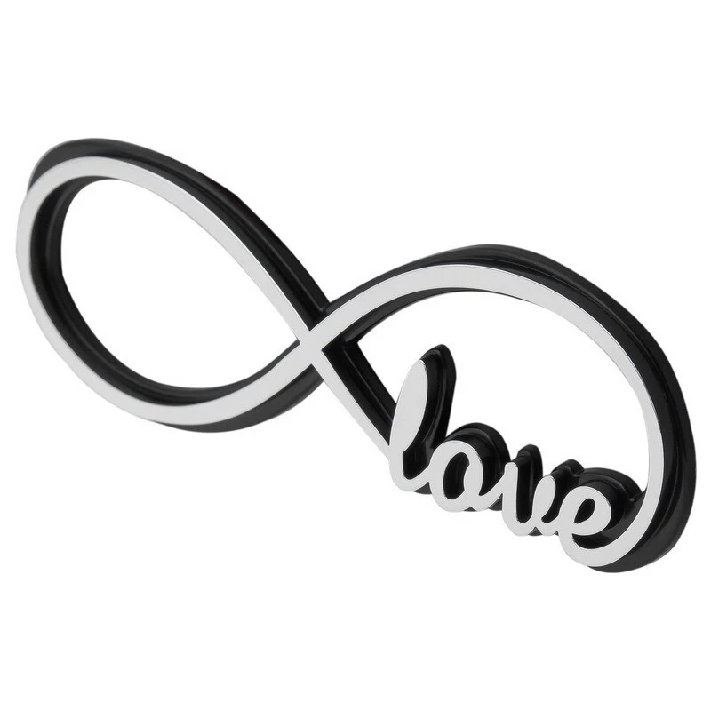 Emblema Insignia Calcomanía Adhesiva Infinity Love Cromo Plástico ABS 4" x 1-3/8" Foto 1 de 4