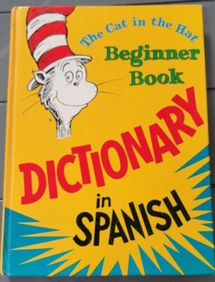 Cat in the Hat Beginner Book Dictionary in Spanish 1st Edition DJ 1966 Dr. Seuss - Image 1 of 4