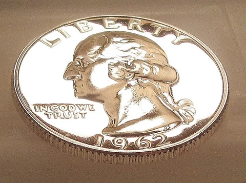 1962 Gem Proof Quarter 90% SILVER  EYE CANDY Blazing Mirrored Surfaces #621 ~ 21 Cover