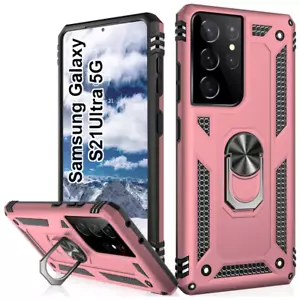 Military Grade Armor Rugged Case Samsung Galaxy S21 Ultra Tempered Glass Screen - Picture 1 of 72