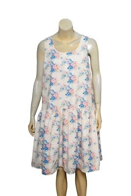 Ewa I Walla Vintage Lagenlook Dress M 8 Women Casual Sleeveless Floral NEW 35432 - Image 1 of 4