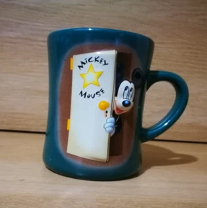 Disney Store Bild Mickey Mouse Stern Bühnentür grün Kaffeebecher Tasse selten - Bild 1 von 6