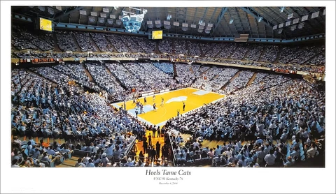 North Carolina UNC Tar Heels Basketball SMITH CENTER GAME NIGHT 19x33 POSTER Cover