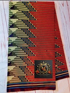 Stunning High Quality African Ankara Wax Print Fabric ! 6 YARDS _Fast Shipping - Picture 1 of 6