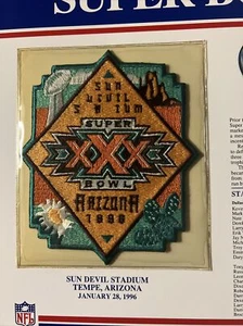 SUPER BOWL 30 ~ COWBOYS / STEELERS Willabee Ward OFFICIAL NFL SB XXX PATCH CARD - Picture 1 of 3