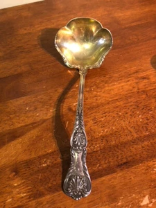 Antique Huge Sterling Ladle. 294 Grams. Walking Lion Sterling Mark - Picture 1 of 9
