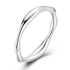MULA Women European Finger Ring Irregular Geometry Fashion Jewelry Silver Plated - Picture 1 of 7