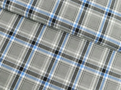 Schottenkaro Karo Stoff Glencheck Meterware GRAU BLAU SCHWARZ EUR 13,98/m - Bild 1 von 2