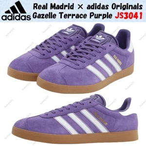 Real Madrid × adidas Originals Gazelle Terrace Purple JS3041 Men's Size - Picture 1 of 7