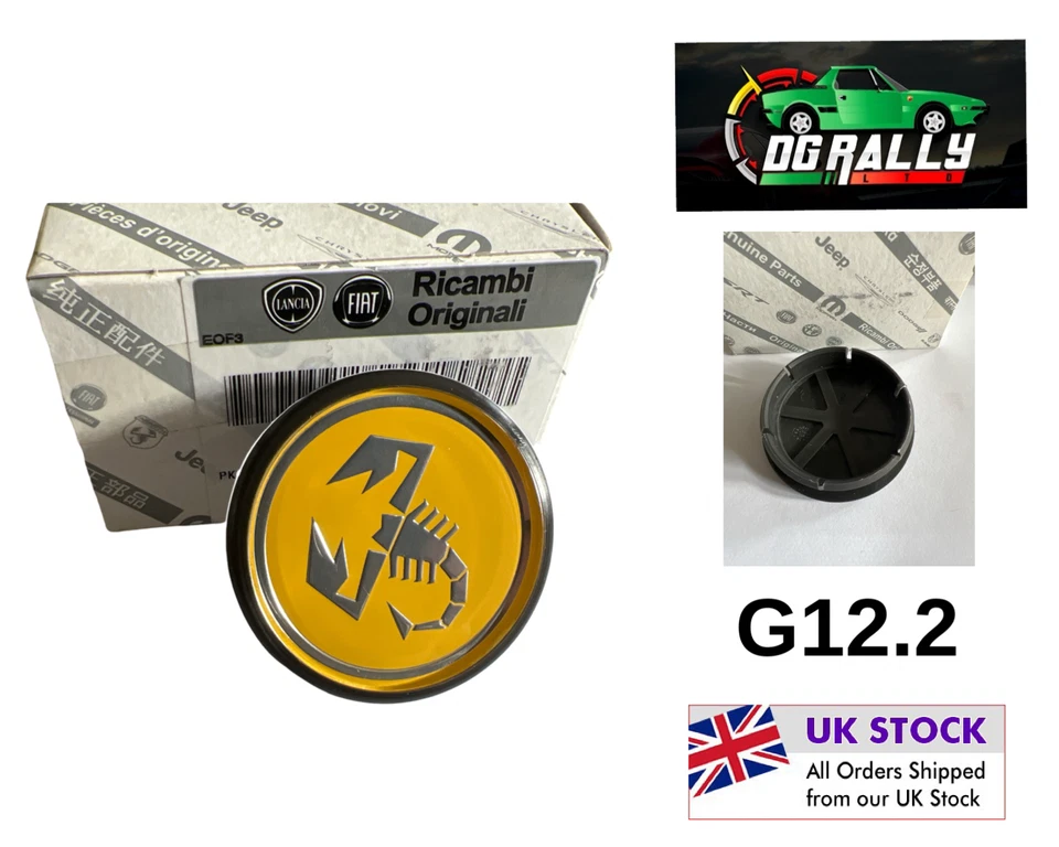 Abarth 500 Tributo Ferrari Alloy Wheel Centre Cap Yellow New & Genuine- 51892002 - Image 1 of 1