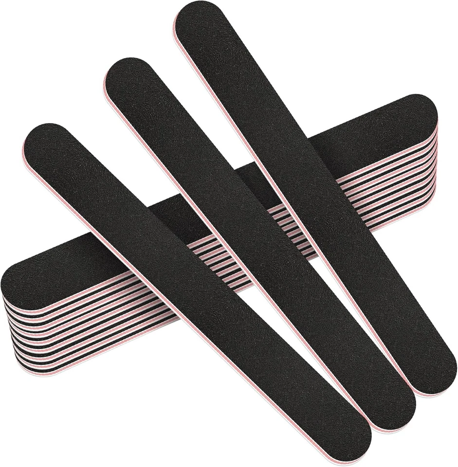 Stadux 12 pcs professional nail files emery boards double sided 100/180 grit