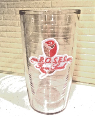 Red Roses From Sarah Tervis Tumbler Cup 16 oz Embroidered Patch Beverage Cup Foto 1 de 4