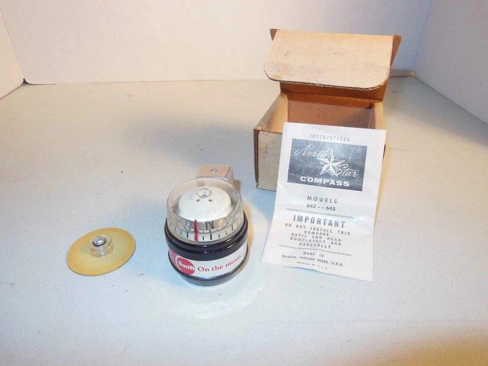 Vtg North Star 642 645 SWIFT - On The Move Trucking Advertising Compass  - Image 1 of 1