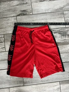Xersion Boys Red & Black Stripe Athletic Basketball Gym Shorts Size XL 18/20 - Picture 1 of 4
