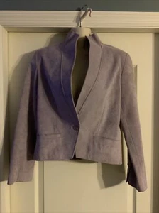 Vintage “Samuel Robert by Peter Hatsi Androu” Lavender Suede Like Jacket Sz 4 - Picture 1 of 4