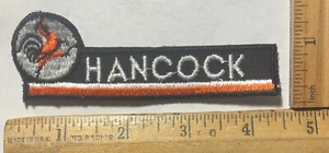 Vintage Hancock Gasoline Rooster Logo Sew On Patch Gas Service Station Oil - Bild 1 von 2