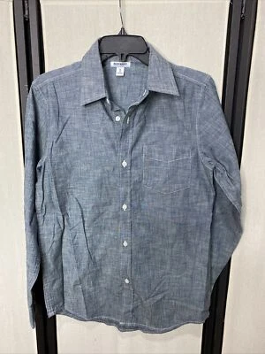BOYS OLD NAVY, BUTTON DOWN, COLLARED SHIRT, COTTON, DENIM LOOK, SIZE XL - Image 1 of 3
