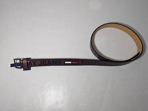 NEW- Size S (30-32) Mens Tommy Hilfiger Jeans Synthetic Leather Belt 11HP02X190 - Picture 1 of 6