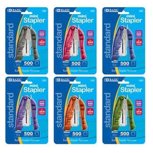 Mini Stapler + 500 Standard Staples + Built-in Stapler Remover NEW - Picture 1 of 20