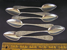 Antique Vintage German 800 Silver Floral Fruit Spoons Set of 6 Dated 1896 SET 1