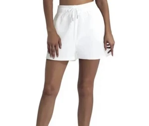 Pantaloncini corti con coulisse H Halston Studio pantaloncini felpati bianco gesso donna XL NUOVI CON ETICHETTE - Foto 1 di 9