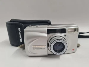 Olympus Film Camera Superzoom 105G Compact 38-105mm Lens Silver - Picture 1 of 20