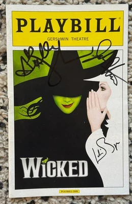 WICKED 2015 Jonah Platt & Arielle Jacobs Signed Broadway Musical Playbill - Image 1 of 3