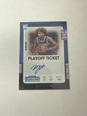 2021-22 Contenders Miles McBride Rookie Playoff Ticket  Autograph /99 NY Knicks - Image 1 of 3
