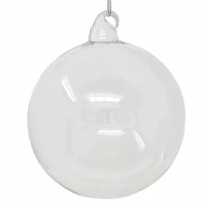 Pallina di Natale in vetro trasparente 14cm - Foto 1 di 1