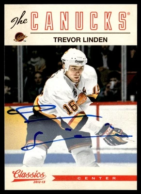 2012-13 Panini Classics Signatures Trevor Linden #45 Autographs AU Canucks - Image 1 of 2