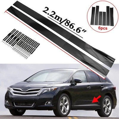 Fit 86.6''Side Skirt+Splitter Extension Rocker Panel For Toyota-Venza-2013 Foto 1 de 4