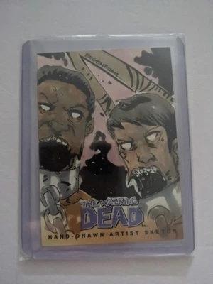 2013 Cryptozoic The Walking Dead Comic Zombie 1/1 Sketch By Eugene Commodore - Image 1 of 2