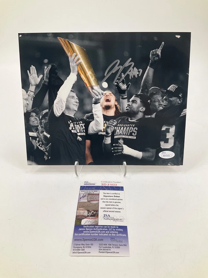 FOTO 8X10 FIRMADA POR JOEY BOSA OHIO BUCKEYES CHAMPS FIRMA JSA CERTIFICADO DE AUTENTICIDAD DEBUT Foto 1 de 1