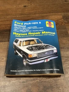 Haynes 1980-1996 Ford Pick-ups and Bronco Automotive Repair Manual 36058 F-150 - Picture 1 of 6