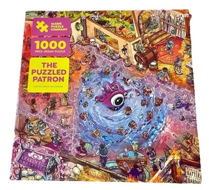 The Puzzled Patron 1000 pc  Puzzle 2 of 3-Magic Puzzle Company NEW! Trippy Art - Picture 1 of 16