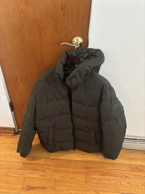 Michael Kors MMK 65592 Men Winter Coat Dark Olive XXL Hooded New With Tags - Image 1 of 4