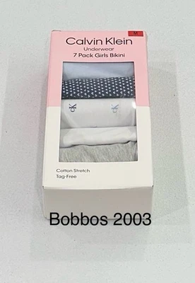 Calvin Klein Girls 7-Pack Bikini Underwear, Multicolor, Size M - Image 1 of 3