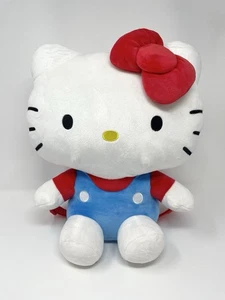 Hello Kitty rote Schleife 15 Zoll Plüsch rot & blau Rucksack Neu mit Etikett mit kleiner Reißverschlusstasche - Bild 1 von 7