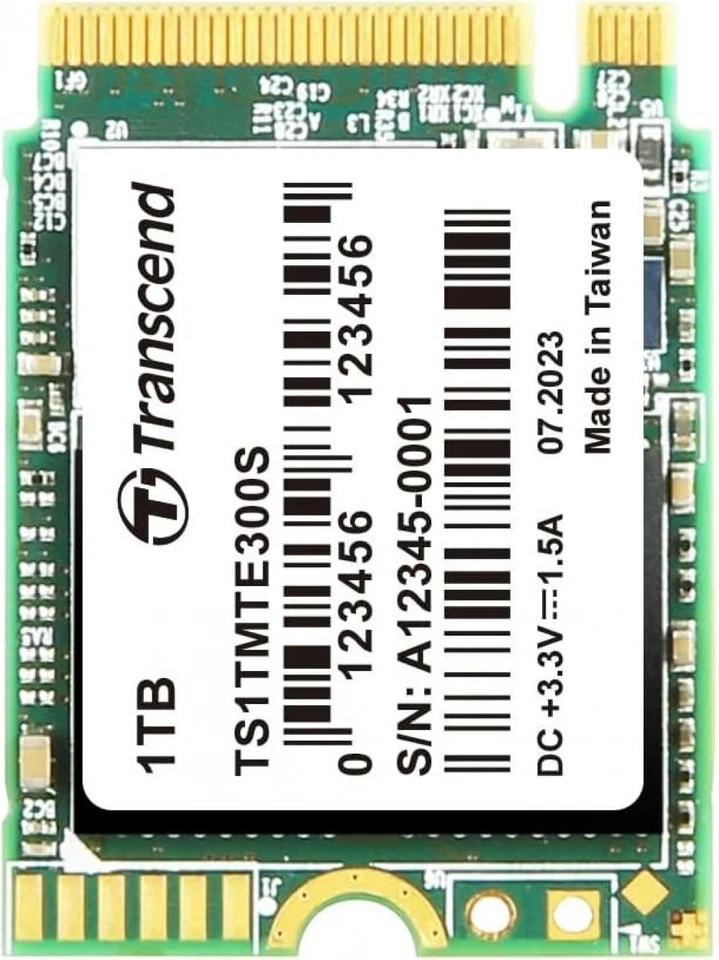 Transcend MTE300S, M.2 NVMe SSD, PCIe 3.0 x4, 2230, 1TB - Bild 1 von 3