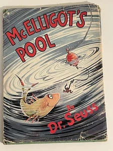 Vtg 1947 McElligot's Pool Dr. Seuss 1st Ed Early Print Green Hard Cover DJ Good - Picture 1 of 15