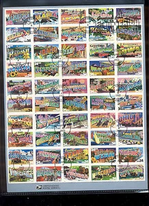 #3561-3610 34c Greetings Sheet USPS #0207 Souvenir Page - Picture 1 of 1