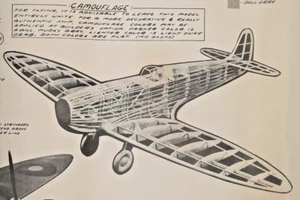 30" SUPERMARINE SPITFIRE Avión Balsa Segunda Guerra Mundial Kit de Tiempo de Guerra Capitolio Modelo Avión - Imagen 1 de 11