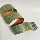DIESEL Dark Green Leather Hardware Belt Made In Italy 100% Leather Size 90 /36