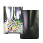 Pack of 100 Crystal Clear Front w/Matte Black Back Sample Open Top Bags 2.7x3.9"