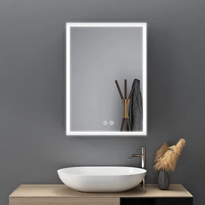 Spiegelschrank 60x80cm 3-stufig dimmbar Antibeschlag Steckdose umweltfreundli - Bild 1 von 15