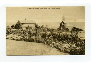 Pretty bit of Chatham MA Mass postal de agosto de 1938, hogar, molino de viento - Imagen 1 de 2