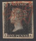 SG 1 1d intense black plate 5 lettered IA. Very fine used with a red Maltese...