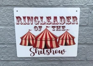 ZIRKUSRINGFÜHRER DER S##T 25cm x 20cm GLANZ ALUMINIUM SUBLIMATION BEDRUCKT - Bild 1 von 1