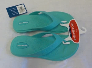 Okabashi Maui Thong Sandal NWT Rubber Ergonomical Footbed Aid In Circulation Non - Picture 1 of 12