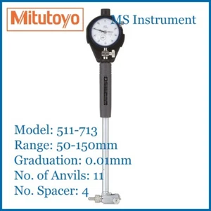 Mitutoyo 511-713 Standard Type Metric 50-150mm 0.01mm Bore Gauge Australia Stock - Picture 1 of 2
